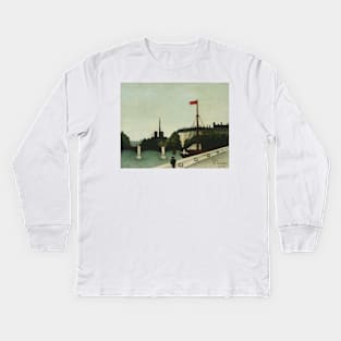 Notre Dame by Henri Rousseau Kids Long Sleeve T-Shirt